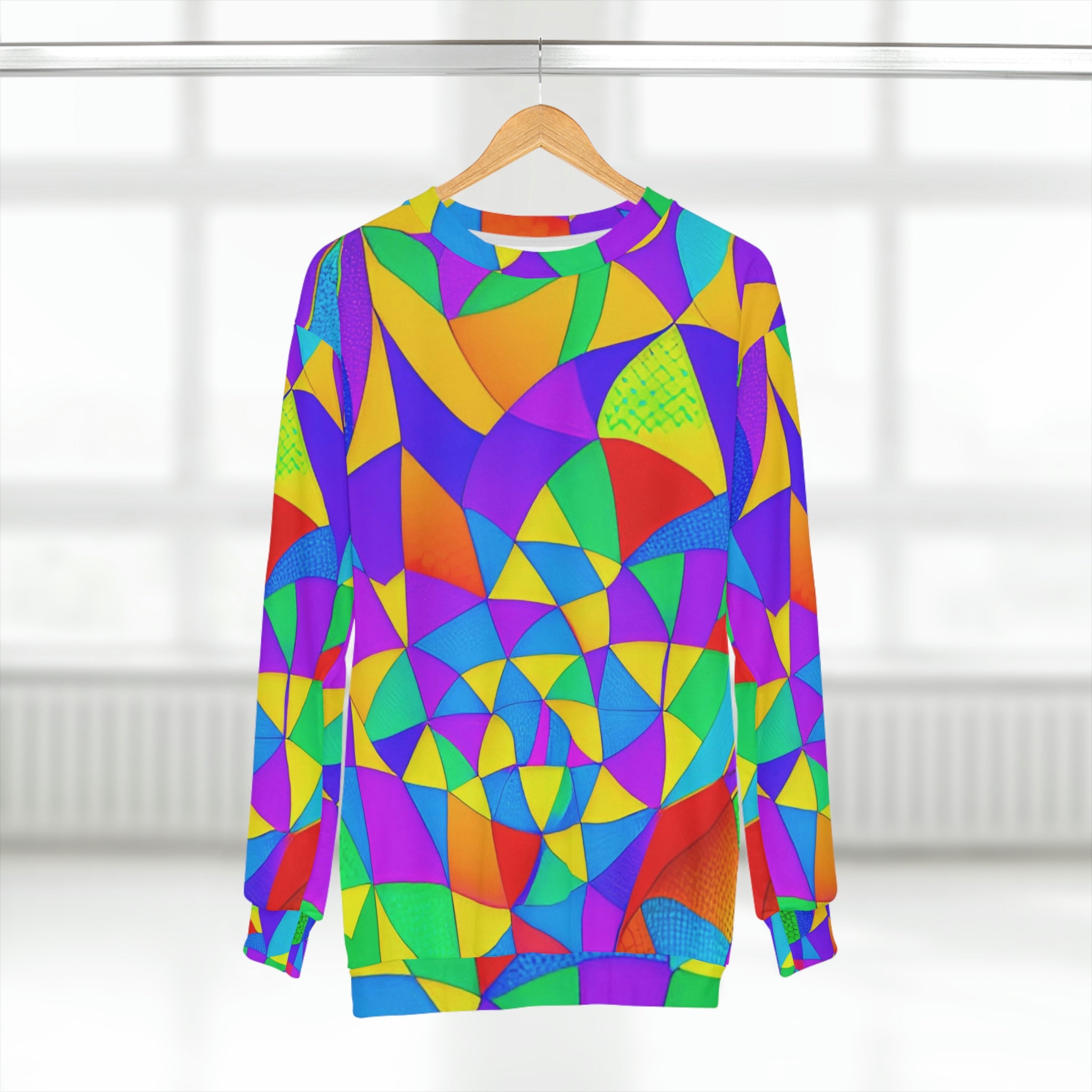 Abstract 90's Triangles Long Sleeve Shirt – SimoShops